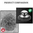 thumbnail image 4 of HZCrisp 2 Pack Steel Wool Scrubber with Handle, Includes 2 Replacement Pads, Heavy Duty Metal Dish Scrubber for Cleaning Dishes, Cast Iron, Pans, Griddles, and BBQ Grills, 4 of 6