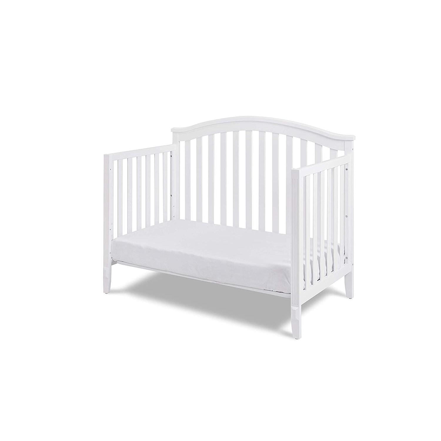 Convertible Crib 4-in-1 Modern Baby Crib Bed Daybed White Chic Design