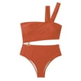 thumbnail image 4 of Bikini de color sólido para mujer Traje de baño dividido Conjunto de ropa de playa OAVQHLG3B Store  lin121212, 4 of 4
