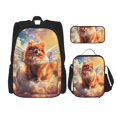 thumbnail image 1 of Disketp Cute Cloud Pomeranian Mochila Estampada de Gran Capacidad con Lonchera y Estuche, Set de 3 Piezas para Estudiantes, 1 of 7