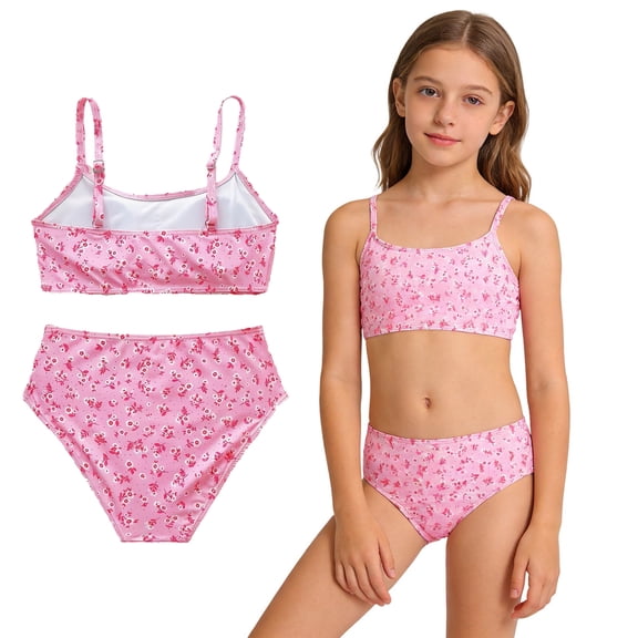 Kids Swimsuits Girls Swimsuit With Shorts 2 Piece Teen Bikini Girls Size 9-10 Years Bathing Suit