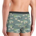 thumbnail image 4 of Men's Boxer Briefs, Painted Cute Goat Green Soft Comfy Mens Underwear Boxer Briefs Breathable With Widen Waist, 4 of 7