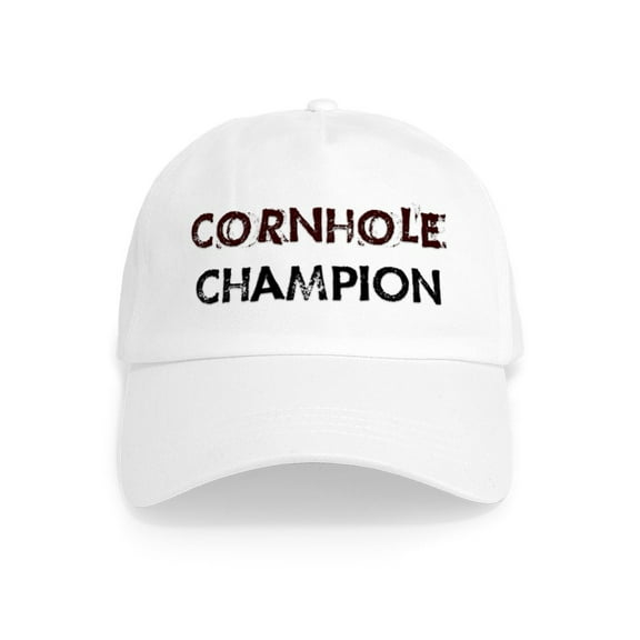 CafePress - Cornhole Champion Cap - Adjustable 100% Brushed Unisex Casual Cotton Baseball Cap, Beige, 1