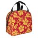 thumbnail image 2 of Easygdp Red Vintage Flowers Bolsa Térmica Premium - Tela Oxford Impermeable, Gran Capacidad, Bolsillo Frontal, Unisex para Trabajo, Escuela, Actividades al Aire Libre y Picnics, 2 of 8