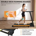 thumbnail image 5 of Folding Treadmill 300lbs Capacity Under Desk Electric Treadmills with 3HP & APP & Installation-free Walking Jogging for Home/Office(Black&Yellow), 5 of 6