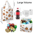 thumbnail image 3 of 5 Pack Foldable Shopping Bag,Classic Halloween Pumpkins Pattern Reusable Grocery Bags with Pockets,Large Reusable Tote Bags with Handles Waterproof & Lightweight, 3 of 6
