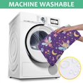 thumbnail image 6 of Purple Fairy Unicorn Pattern Square Tablecloth,Waterproof Square Table Cover,Wipeable Spillproof Washable Table Cover for Home Kitchen Party Decor 52"x52"(132x132cm), 6 of 6