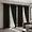 BlackLinen, variant on Qianli Art Deco Blackout Curtains, Off-White, 38in x 84in (4 Panels)