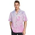 thumbnail image 6 of Ckdifva Pink Bubbles Mens Button Down Short Sleeve Shirt Casual Shirts Beach Hawaiian Shirts, 6 of 8