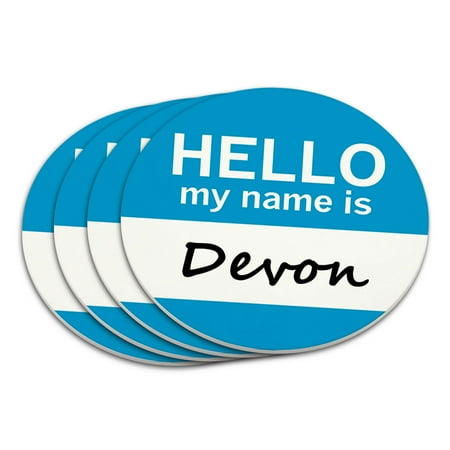 

Devon Hello My Name Is Coaster Set