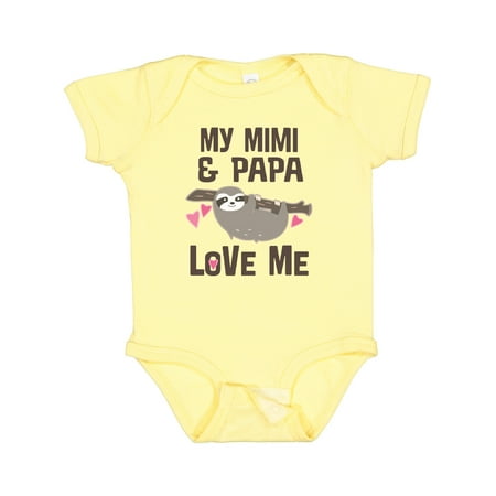 

Inktastic My Mimi and Papa Love Me Sloth Gift Baby Girl Bodysuit