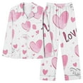 thumbnail image 6 of FDGIU ‌‌‌‌Plus Size Valentine Pajama Set for Women - Long Sleeve Button Down Sleepwear Pockets, 6 of 6