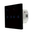 thumbnail image 3 of Touch Switch Smart Wifi Switch Smart Home for Tuya App Remote/Voice Control 4 Gang-Black, 3 of 10
