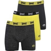 TAPOUT Mens Performance Boxer Briefs - 3-Pack Stretch Performance Training Underwear Breathable Athletic Fit No Fly