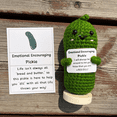 thumbnail image 5 of LZLINGMEI 1PC Pickle Gift Cucumber Handmade Crochet,Cute Positive Pickle Nuggets Fries Doll Knitting, 5 of 6