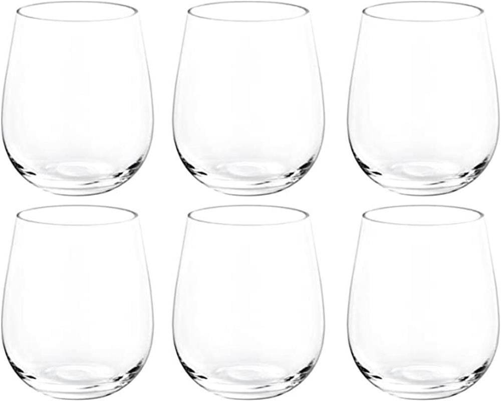 KX-WARE Classic Acrylic All-Purpose Wine Glasses, 19-Ounce Plastic Stem Wine Glasses, Set of 8 Clear