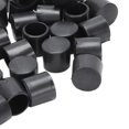 thumbnail image 1 of 100 Pcs Black Rubber PVC Flexible Round End Cap Round 12mm Foot Cover, 1 of 7
