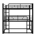 thumbnail image 6 of Euroco Metal Twin over Twin over Twin Bunk Bed, Triple Bed for Kids Room, 3 Twin Beds for Kids Teens Adults, Space-Saving, Black, 6 of 8