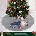 thumbnail image 6 of FMSHPON American Flag Tree Skirt Independence Day Xmas Christmas Tree Skirt Stand Mat for Holiday Party Decoration Indoor Outdoor 48 inches, 6 of 6