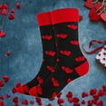 thumbnail image 4 of Mens Valentine's Crew Socks 3pcs Heart Printed Socks Novelty Funny Meme Love Heart Gifts Men Valentine Crew Socks One Size, 4 of 7