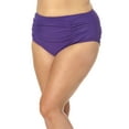 thumbnail image 3 of Terra & Sky Women's Plus Ruched High Waist Bikini Bottom, 3 of 6