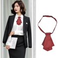 thumbnail image 2 of LinYooLi Reversible Bowknot Short Neck Ties Adjustable Pre-tied for Woman Business Uniform Bowtie Work Ceremony Accessories, 2 of 6