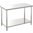 thumbnail image 2 of GloryStar Table en Acier Inoxydable, Table de Préparation Commerciale Robuste Certifiée NSF avec Tablette Inférieure Ajustable, 2 of 7