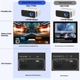 thumbnail image 6 of cvlncycling Portable Outdoor Movie Projector,Cleaner Native 1080P with WiFi and Bluetooth,Compatible with iOS/Android/Laptop/HDMI/PC/TV Stick/USB, For Home Office Camping, 6 of 9