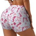 thumbnail image 2 of Naloa Seahorse and Starfish Biker Shorts for Women Seamless Scrunch Short Women’s Yoga Shorts for Gym Running Sport Shorts - XX-Large, 2 of 9