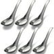 thumbnail image 2 of Nvzi Cucharas para sopa Cucharas para la cena de acero inoxidable Juego de 6 Cucharas para sopa chinas Cucharas para sopa pulidas a espejo para caldo Postre Ramen (Mediano, 6), 2 of 4