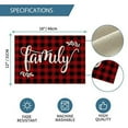 thumbnail image 7 of Smile Buffalo Check Plaid Placemats 12 x 18 Inch Set of 4, Black and Red, 7 of 7