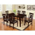 thumbnail image 3 of Eva 7 Piece Solid Wood Dining Set with Table and 6 Chairs in Espresso, 3 of 6
