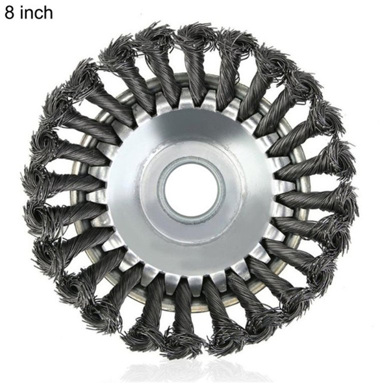8Inch Rotary Steel Wire Weed Brush Blade Round Steel Wire Brush For Stihl Ego Oregon Hitachi