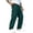 Dark Green, variant on Men Silky Soft Cargo Pants, Male Casual Bottoms, Wide Leg Multi Pocket Drawstring Elastic Waist Trousers, Indoor Commute Daily Wear Purple L