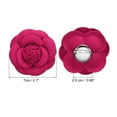 thumbnail image 2 of Uxcell Vintage Camellia Flower Brooches Handmade Fabric Flower Pins Floral Corsage for Women Plum Red, 2 of 6