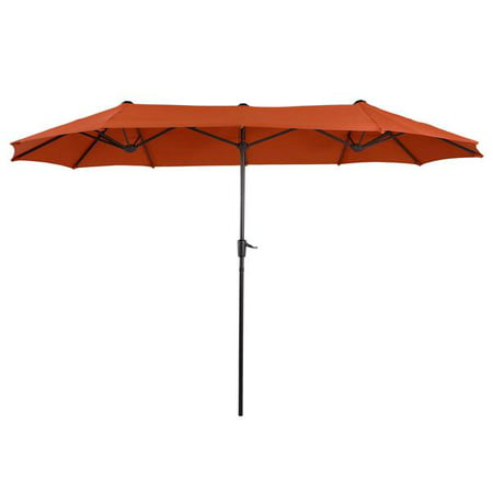 Sophia & William 13FT Outdoor Patio Umbrella Extra Large Double Sided Garden Umbrella with Crank Handle Red