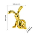 thumbnail image 3 of Steadline Electroplated Gold Rabbit Figurine with Crystal Base - Decorative Home Accent for Living Room Bedroom Shelf Display and Gift Giving Occasions - Elegant Holiday Decor Idea, 3 of 7