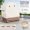 Beige & Brown, variant on Waterproof Heavy Duty Outdoor Double Seat Hanging Egg Chair Cover with Stand, Patio Swing Chair Protector, Beige & Brown, 66"Wx43"Dx68"H