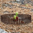 thumbnail image 2 of FESTFENDS 2pcs Micro Garden Fence Mini Decor Fence Coffee Wood Fairy Gardens Miniature Decorations, 2 of 4