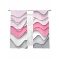 thumbnail image 7 of Pink Grey Ombre Sheer Curtains 63 Inch Length 2 Panels Set, Modern Abstract Moire Art Geometric Voile Window Treatment Rod Pocket Curtains Sheers Drapes for Bedroom/Living Room/Kitchen 52x"63"x2, 7 of 7