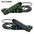 thumbnail image 2 of Jump Rope Skipping Rope for Fitness Workout Tangle-Free Speed Jumping Rope for Exercise - black blue + black green, 2 of 5