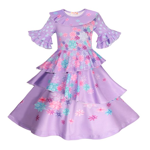 Disney Princess Party Dress up for Girls Halloween Frozen Elsa Jasmine Rapunzel Costume Kids Encanto Robe Clothing Birthday GiftTag-130 Gao Jinjia LED