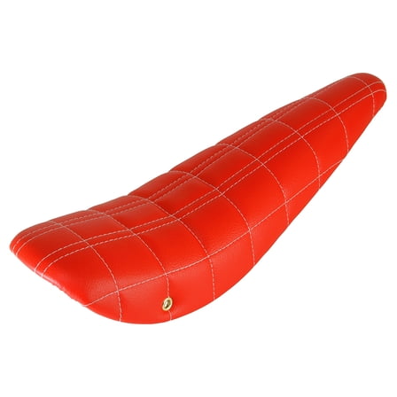 Bike 20 2/line Stitched Banana Saddle Vinyl All Red White/Stitch.