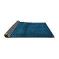 thumbnail image 2 of Ahgly Company Indoor Rectangle Abstract Turquoise Blue Contemporary Area Rugs, 2' x 5', 2 of 4