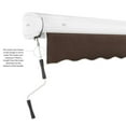 thumbnail image 3 of Awntech 14' x 10' Full Cassette Manual Patio Retractable Awning Acrylic Fabric, Brown, 3 of 7