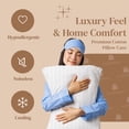 thumbnail image 2 of Feelathome Funda De Almohada 100% Algodón Con Fundas Impermeables Con Cremallera - 30 X 20 Pulgadas (Paquete De 4 Queen) - Funda De Almohada Silenciosa - Fundas De Almohada Con Cremallera, 2 of 5