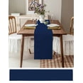 thumbnail image 3 of Ldtrchee Navy Blue Table Runner 72 Inches, Modern Pure Navy Blue Bed Runner Dresser Scarves Tabletop for Indoor Outdoor Parties/Ceremony/Banquet, 18" x 72", 3 of 8