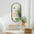 thumbnail image 2 of Americanflat Black Oval Mirror 20" x 40" - Aluminum Framed Wall Mirror for Bathroom, Living Room, Bedroom - Modern Rounded Frame - Vertical Mount, 2 of 10