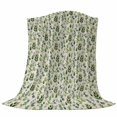 thumbnail image 6 of Green Leaves Blanket Soft Cozy Warm Throw Blanket for Couch, Plush Fuzzy Flannel Fleece Blankets for Sofa, Pastoral Rustic Botanical Plant Beige Bed Blankets Lightweight Gifts for Women, 30"x40", 6 of 9