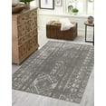 thumbnail image 3 of Unique Loom Lennon Collection Area Rug - Zal (4' 1" x 6' 1" Rectangle Gray and Ivory), 3 of 11